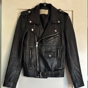 Upcycled leather biker jacket Deadwood